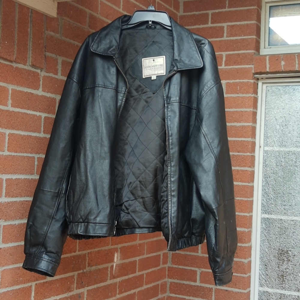 Leather coat